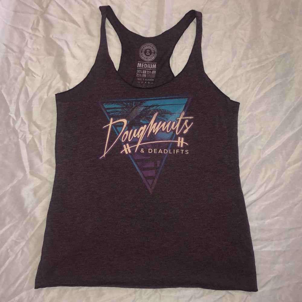 Doughnuts & Deadlifts racerback tank